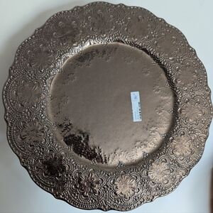 Arte Italica Merletto Metallic Charger Plate